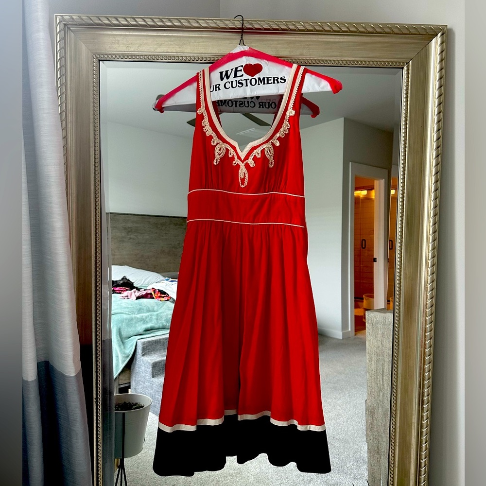 Anthropologie coral dress, size 0. Brand Floreat